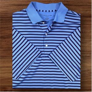 Jack Nicklaus Golf Men’s Purple Stripe Performance Polo. Large